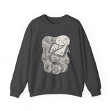 Surreal Bookish Sweatshirt, Endless Library Illusion Art Crewneck, Book Lover Gift, Reader Tee, Dark Academia Shirt