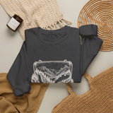 Surreal Travel Sweatshirt, Suitcase Valley Illusion Art Crewneck, Adventure Gift, Wanderlust Tee