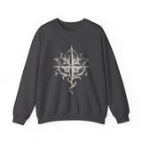 Surreal Travel Sweatshirt, Compass Flower Illusion Art Crewneck, Adventure Gift, Wanderlust Tee