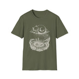 Surreal Cat Shirt, Cloud Cat Illusion Art Tee, Cat Lover Gift, Vintage Engraving Cat Tee