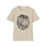 Surreal Celestial Shirt, Moon Phase Moth Illusion Art Tee, Moon Phase Tee, Mystical Witchy Gift