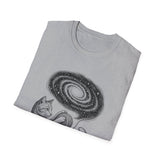 Surreal Cat Shirt, Yarn Galaxy Illusion Art Tee, Cat Lover Gift, Vintage Engraving Cat Tee
