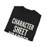 Character Sheet Hoarder Shirt, Funny Game Master Shirt, Tabletop Gamer Gift, RPG Tee, Game Night Gift