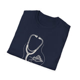 Surreal ER Nurse Shirt, Stethoscope to Road Illusion Art Tee, ER Nurse Gift, Emergency Nurse Tee, Nurse Week Gift