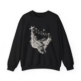 Surreal Music Sweatshirt, Birds on a Wire Melody Illusion Art Crewneck, Musician Gift, Piano Guitar Tee