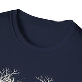 Surreal Christmas Shirt, Reindeer Forest Antlers Illusion Art Tee, Christmas Gift, Winter Holiday Tee