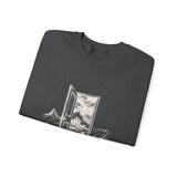 Surreal Ocean Sweatshirt, Desert Door Ocean Illusion Art Crewneck, Sailing Tee, Ocean Lover Gift