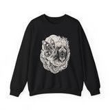 Surreal Celestial Sweatshirt, Moon Phase Moth Illusion Art Crewneck, Moon Phase Tee, Mystical Witchy Gift