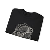 Surreal Celestial Sweatshirt, Key to the Sky Illusion Art Crewneck, Moon Phase Tee, Mystical Witchy Gift