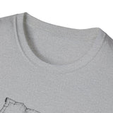 Surreal Travel Shirt, Map Ocean Waves Illusion Art Tee, Adventure Gift, Wanderlust Tee