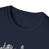 Surreal Chess Club Shirt, Chessboard to City Illusion Art Tee, Chess Player Gift, Chess Tee, Chess Lover Gift