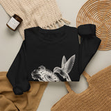 Surreal Bird Sweatshirt, Hummingbird Galaxy Illusion Art Crewneck, Bird Lover Gift, Birdwatching Tee