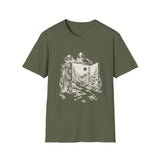 Surreal Christmas Shirt, Gift Box Forest Door Illusion Art Tee, Christmas Gift, Winter Holiday Tee