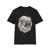 Surreal Celestial Shirt, Moon Phase Moth Illusion Art Tee, Moon Phase Tee, Mystical Witchy Gift