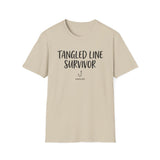 Tangled Line Survivor Shirt, Funny Angler Shirt, Fishing Gift, Angler Tee, Fisherman Gift