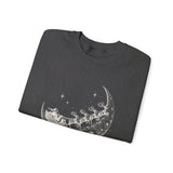 Surreal Christmas Sweatshirt, Sleigh Across the Moon Illusion Art Crewneck, Christmas Gift, Winter Holiday Sweater