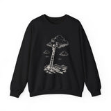 Surreal Fantasy Sweatshirt, Lantern Ladder Cloud Illusion Art Crewneck, Whimsical Dreamer Tee, Fantasy Lover Gift