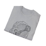 Surreal Celestial Shirt, Key to the Sky Illusion Art Tee, Moon Phase Tee, Mystical Witchy Gift