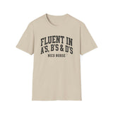Fluent in A's, B's & D's Shirt, Funny NICU Nurse Shirt, Neonatal Nurse Gift, NICU Christmas Tee, Nurse Gift