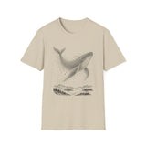 Surreal Bird Shirt, Starling Whale Illusion Art Tee, Bird Lover Gift, Birdwatching Tee