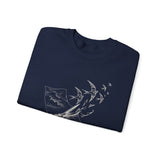 Surreal Sewing Sweatshirt, Scissors Swallows Illusion Art Crewneck, Seamstress Gift, Quilter Tee, Vintage Engraving Tee