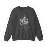 Surreal Architect Sweatshirt, Blueprint Castle Illusion Art Crewneck, Architect Gift, Vintage Engraving Tee