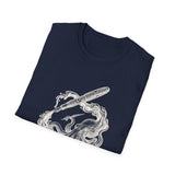 Surreal Bookish Shirt, Ink Octopus Illusion Art Tee, Book Lover Gift, Reader Tee, Dark Academia Shirt