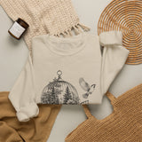 Surreal Bird Sweatshirt, Birdcage Forest Illusion Art Crewneck, Bird Lover Gift, Birdwatching Tee