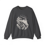 Surreal Music Sweatshirt, Piano Key Train Bridge Illusion Art Crewneck, Musician Gift, Piano Guitar Tee