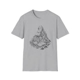 Surreal Bookish Shirt, Book Mountains Illusion Art Tee, Book Lover Gift, Reader Tee, Dark Academia Shirt