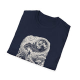 Surreal Forest Shirt, Howl to the Moon Illusion Art Tee, Wildlife Nature Tee, Outdoor Lover Gift