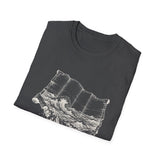 Surreal Travel Shirt, Map Ocean Waves Illusion Art Tee, Adventure Gift, Wanderlust Tee