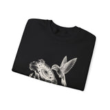 Surreal Bird Sweatshirt, Hummingbird Galaxy Illusion Art Crewneck, Bird Lover Gift, Birdwatching Tee