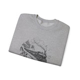 Surreal Music Sweatshirt, Piano Key Train Bridge Illusion Art Crewneck, Musician Gift, Piano Guitar Tee