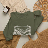 Surreal Travel Sweatshirt, Suitcase Valley Illusion Art Crewneck, Adventure Gift, Wanderlust Tee