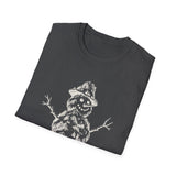Surreal Christmas Shirt, Snowman Mountain Illusion Art Tee, Christmas Gift, Winter Holiday Tee