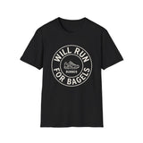 Will Run for Bagels Shirt, Funny Runner Shirt, Runner Gift, Running Tee, Marathon Gift