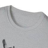 Surreal Bird Shirt, Feather Quill River Illusion Art Tee, Bird Lover Gift, Birdwatching Tee