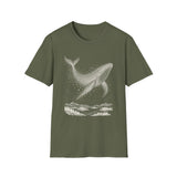 Surreal Bird Shirt, Starling Whale Illusion Art Tee, Bird Lover Gift, Birdwatching Tee