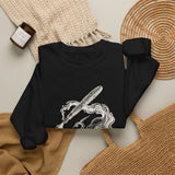 Surreal Bookish Sweatshirt, Ink Octopus Illusion Art Crewneck, Book Lover Gift, Reader Tee, Dark Academia Shirt