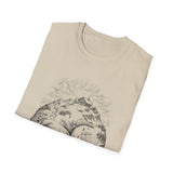 Surreal Dog Shirt, Sleeping Dog Mountain Illusion Art Tee, Dog Lover Gift, Vintage Engraving Dog Tee