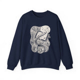 Surreal Bookish Sweatshirt, Endless Library Illusion Art Crewneck, Book Lover Gift, Reader Tee, Dark Academia Shirt