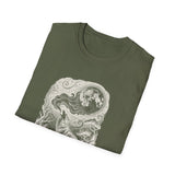 Surreal Forest Shirt, Howl to the Moon Illusion Art Tee, Wildlife Nature Tee, Outdoor Lover Gift
