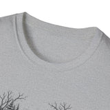 Surreal Christmas Shirt, Reindeer Forest Antlers Illusion Art Tee, Christmas Gift, Winter Holiday Tee