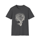 Surreal Forest Shirt, Moon Antlers Illusion Art Tee, Wildlife Nature Tee, Outdoor Lover Gift