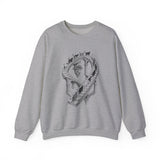 Surreal Cat Sweatshirt, Endless Cat Staircase Illusion Art Crewneck, Cat Lover Gift, Vintage Engraving Cat Tee