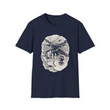 Surreal Celestial Shirt, Moon Stepping Stones Illusion Art Tee, Moon Phase Tee, Mystical Witchy Gift