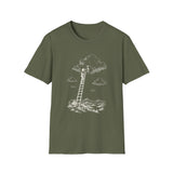 Surreal Fantasy Shirt, Lantern Ladder Cloud Illusion Art Tee, Whimsical Dreamer Tee, Fantasy Lover Gift