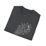 Surreal Firefighter Shirt, Fire Hose Doves Illusion Art Tee, Firefighter Gift, Vintage Engraving Tee
