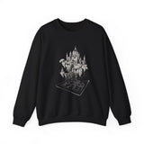 Surreal Architect Sweatshirt, Blueprint Castle Illusion Art Crewneck, Architect Gift, Vintage Engraving Tee